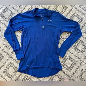 Nike dry fit royal blue quarter zip spandex pullover